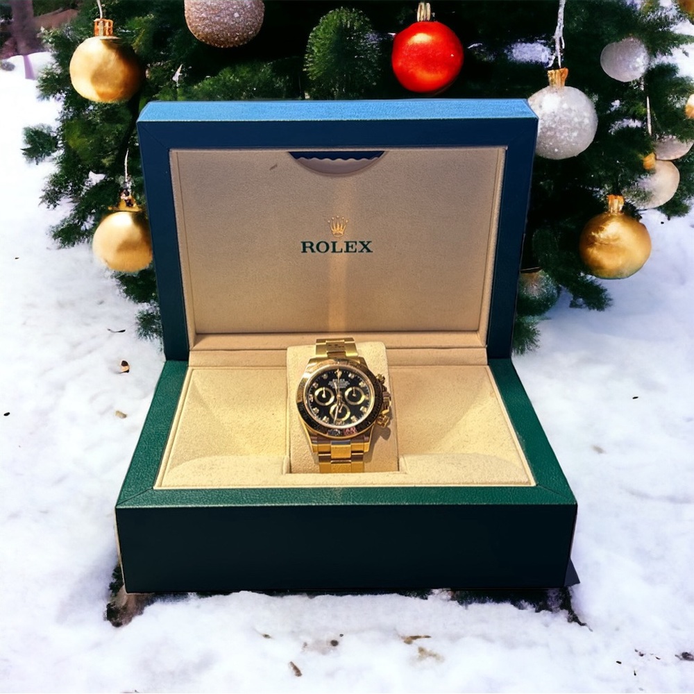 Rolex Daytona Yellow Gold / Black / Diamond-Set